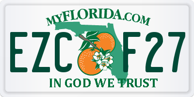 FL license plate EZCF27