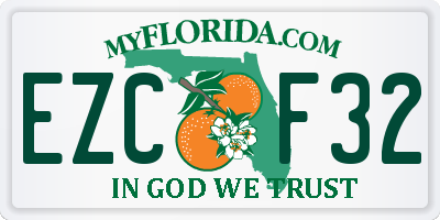 FL license plate EZCF32