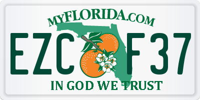 FL license plate EZCF37