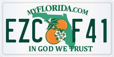 FL license plate EZCF41