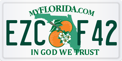 FL license plate EZCF42