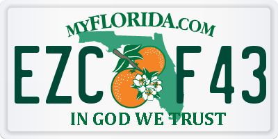 FL license plate EZCF43