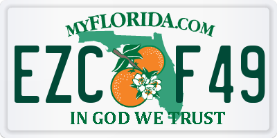 FL license plate EZCF49