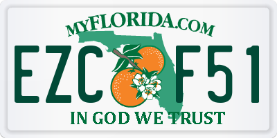 FL license plate EZCF51