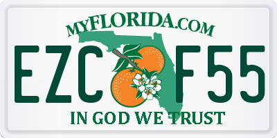 FL license plate EZCF55