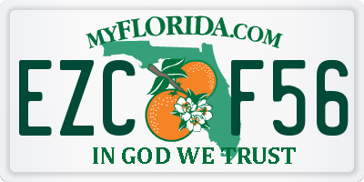 FL license plate EZCF56