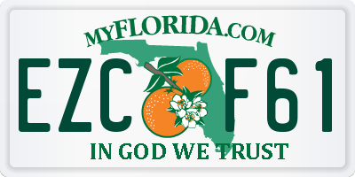 FL license plate EZCF61