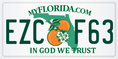 FL license plate EZCF63