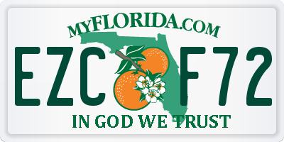 FL license plate EZCF72