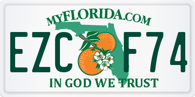 FL license plate EZCF74