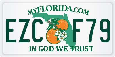 FL license plate EZCF79