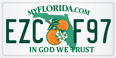 FL license plate EZCF97