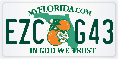 FL license plate EZCG43