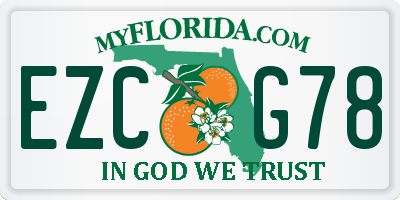 FL license plate EZCG78