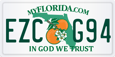 FL license plate EZCG94