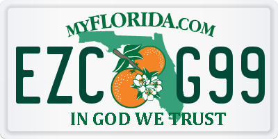 FL license plate EZCG99