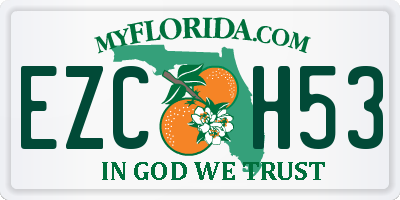 FL license plate EZCH53