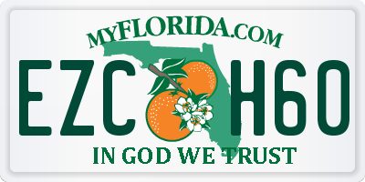 FL license plate EZCH60