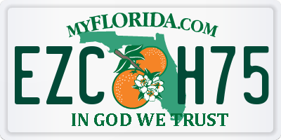 FL license plate EZCH75