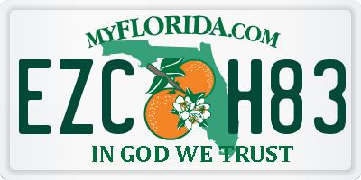 FL license plate EZCH83