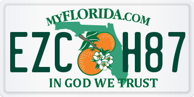 FL license plate EZCH87