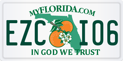 FL license plate EZCI06