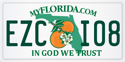 FL license plate EZCI08