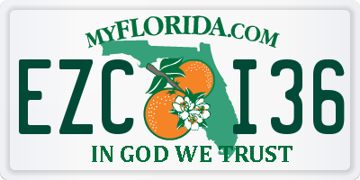 FL license plate EZCI36