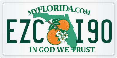 FL license plate EZCI90