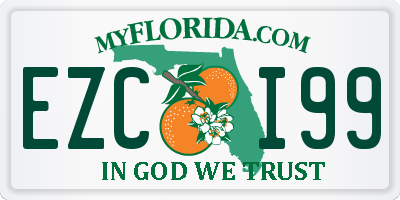 FL license plate EZCI99