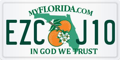 FL license plate EZCJ10