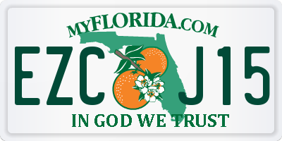 FL license plate EZCJ15