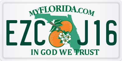 FL license plate EZCJ16