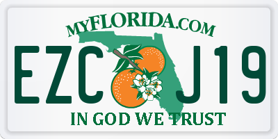FL license plate EZCJ19