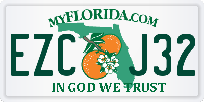 FL license plate EZCJ32