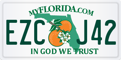 FL license plate EZCJ42