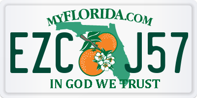 FL license plate EZCJ57