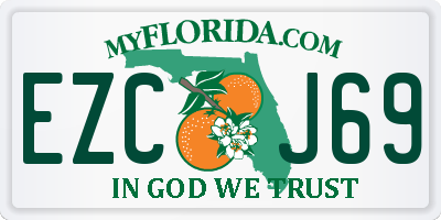 FL license plate EZCJ69