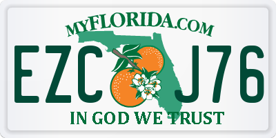 FL license plate EZCJ76