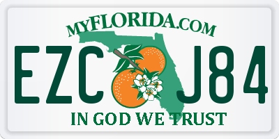FL license plate EZCJ84