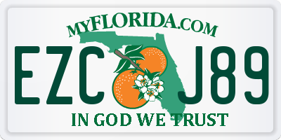 FL license plate EZCJ89