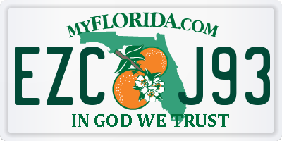 FL license plate EZCJ93