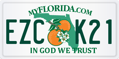 FL license plate EZCK21