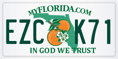 FL license plate EZCK71
