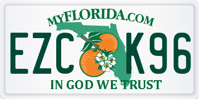 FL license plate EZCK96