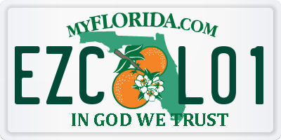 FL license plate EZCL01