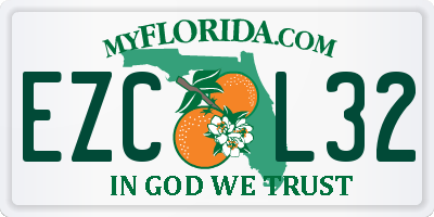 FL license plate EZCL32