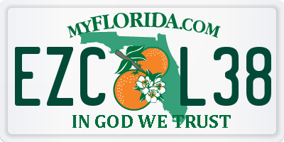 FL license plate EZCL38
