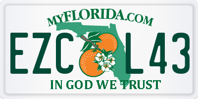 FL license plate EZCL43