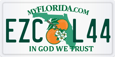 FL license plate EZCL44